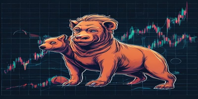 Elder Ray Index applied to a Bitcoin futures chart showing Bull Power and Bear Power histograms